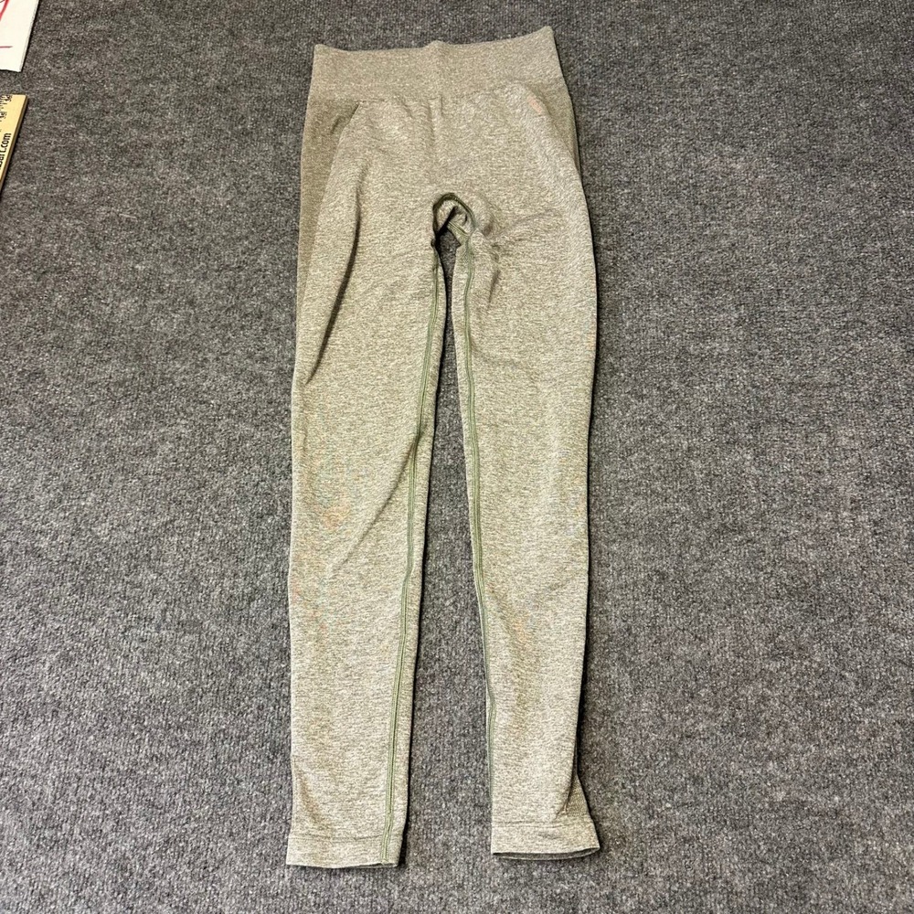 Gymshark Leggings Womens Size S Sage Green Vital Seamless High Waist Athletic